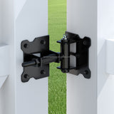 Self-Closing Gate Hinge for Aluminum Gate — Black Powder-Coated