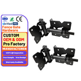 Heavy Duty Self Closing Spring Hinge — Black Stainless Steel Vinyl Fence