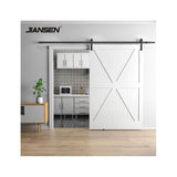 J Shape Heavy Duty Sliding Barn Door Hardware Kit