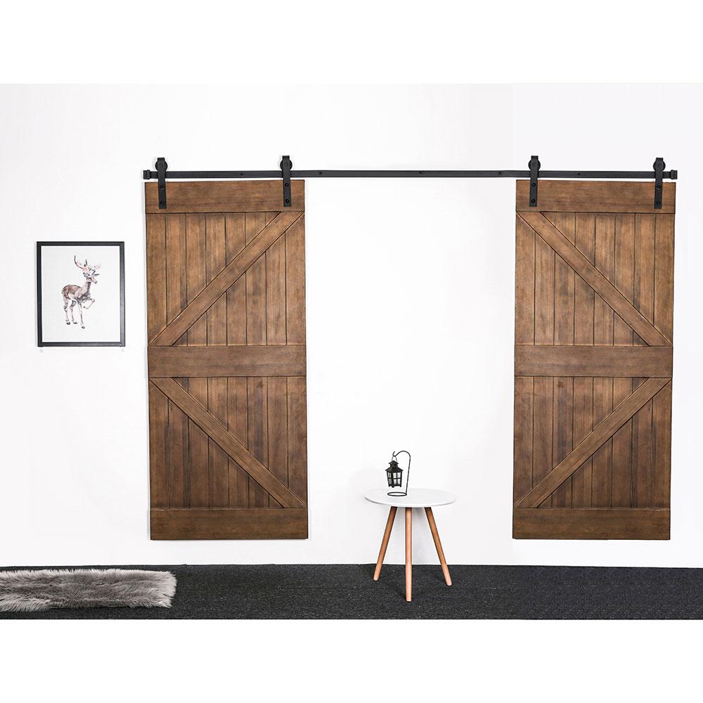 J Shape Heavy Duty Sliding Barn Door Hardware Kit