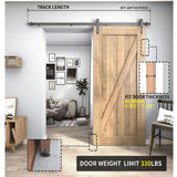 J Shape Heavy Duty Sliding Barn Door Hardware Kit