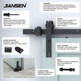 J Shape Heavy Duty Sliding Barn Door Hardware Kit
