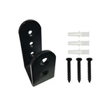 Upgrade Door Security Barricade Brackets,Thickness-1/4" Drop Open Bar Holder Steel U Bracket fit for 2 x 4 Lumber,Carbon Steel,Black