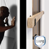 Upgrade Door Security Barricade Brackets,Thickness-1/4" Drop Open Bar Holder Steel U Bracket fit for 2 x 4 Lumber,Carbon Steel,Black