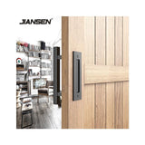 12 Inch Carbon Steel Square Pull and Flush Two-Side Design Barn Door Handle