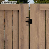 Self-Locking Gate Latch Heavy Duty Post Mount Automatic Gravity Lever Wood/PVC Fence Gate Lock with Fasteners Hardware,for Secure Pool |Yard | Garden, Steel,Black