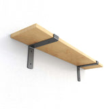 4 PC 1/4" (6mm) Heavy Duty Black Metal L Shelf Bracket